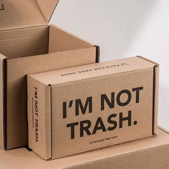 Самосборная коробка с печатью I’M NOT TRASH